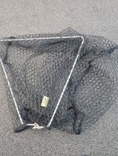 Traditional Folding Fishing Tackle Landing Net New Fish Safe Rubberised Mesh