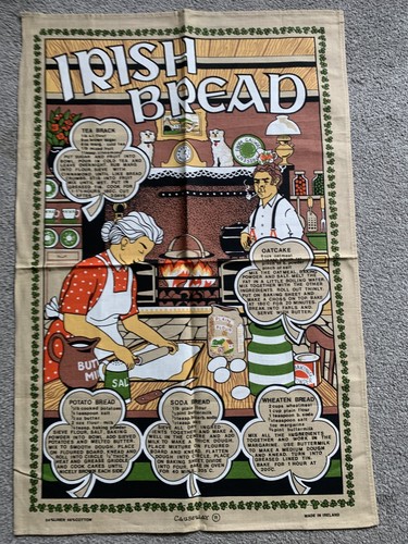 Vintage linen blend tea towel - blend,