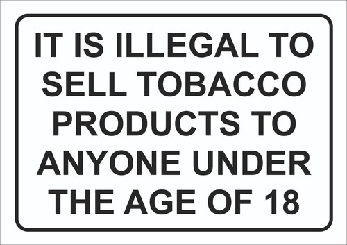 Illegal sell tobacco - to,
