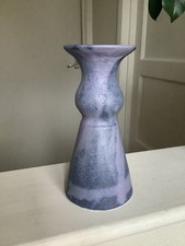 Lilac Pottery Vase 7.1/2 X 3.1/2 Inch Makers Mark On The Bottom Rim