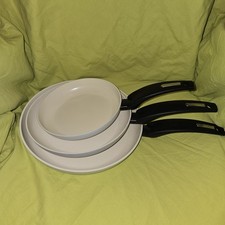 Moneta Ceramic Frying Pan 3 Piece Set 20 24 28cm Made In Italy New Unused