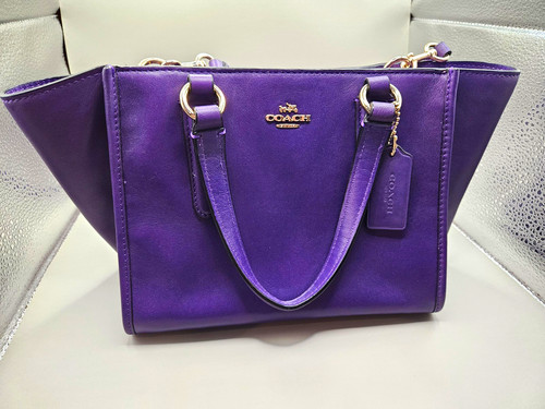 Coach purple satchel top - purple,