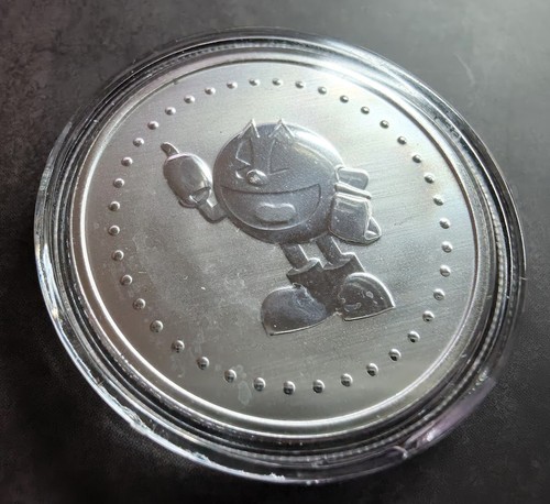 1oz silver pac man - silver, pac-man