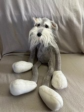 Russ Grey Schnauzer with long arms and legs soft toy plush