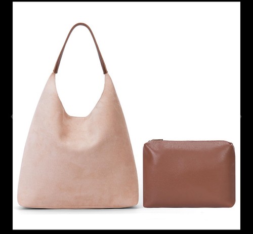 Suede tote bag with - suede,