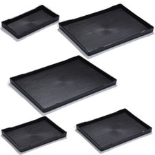 1 Pcs Black Serving Trays Plastic Decorative Tray Large Plastic Tray  Kitchen