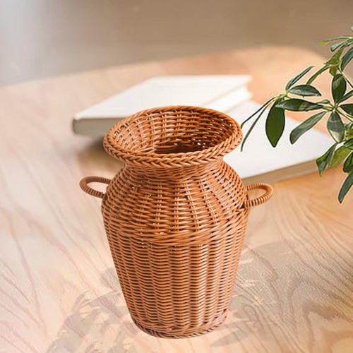 Woven vase flowerpot fake - woven,