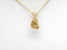 Genuine Natural Alaskan - Yukon Gold nugget Pendant with 14k  rabbit ear bail