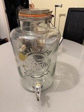 Kilner Large 8 Litre Cocktail Juice Drinks Dispenser Clip Top Jug Glass Jar