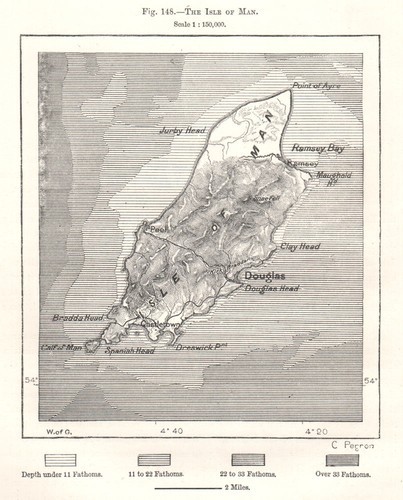 The isle man sketch map - the, man.