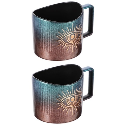 Blue ceramic large coffee - ceramic,