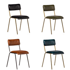 Diner Dining Chair Ribbed Real