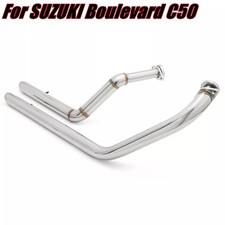 Staggered Silencer Exhaust Pipes For Suzuki Boulevard C50 VL800