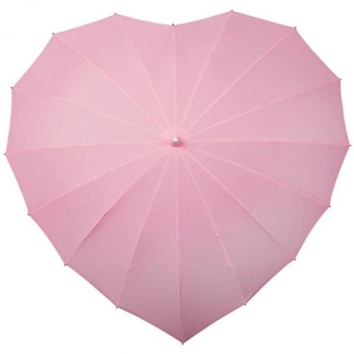 Heart umbrella pale pink - heart,