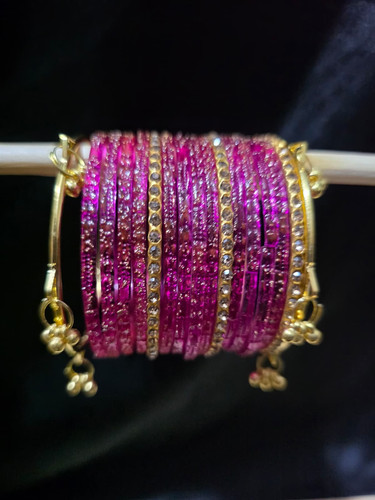 Kashmiri raindrop bangles - bangles, set