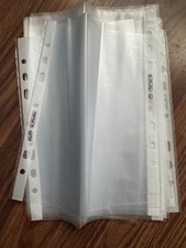 Set of 25 A5 ring binder clear sleeves