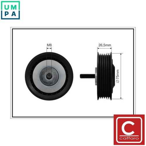 Deflectionguide pulley vribbed - deflectionguide,