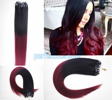14''-24'' Double Drawn Indian Micro Loop Human Hair Extensions Micro Ring 1G