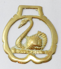 Horse Brass Swan Design Cast