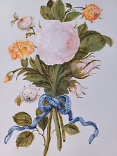 Lady Clare Vintage Samuel Dixon Flower Bouquets Illustration 6 person placemats