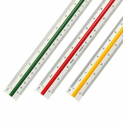 Triangular metric scale ruler - scale,