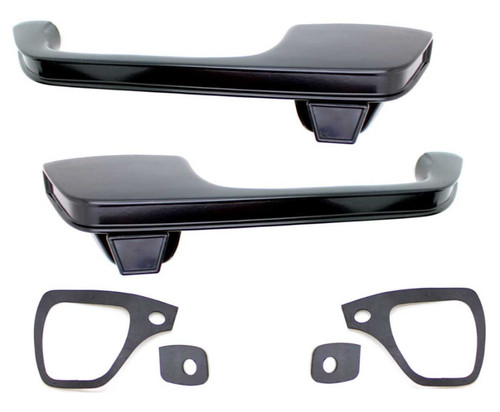 Oer black outer door handle - door,