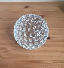 Glass golf ball paperweight - golf,