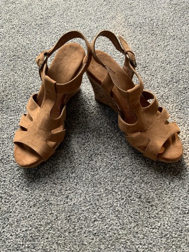 Ladies wedged heel sandals - ladies,