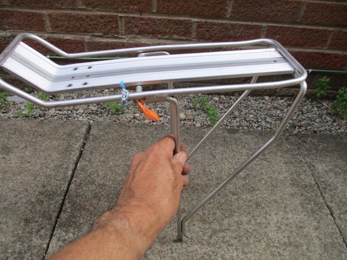 Bicycle rear rack silver - rear,