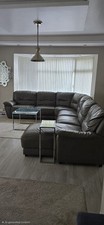 7 Seater Grey Real Leather