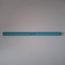 Lego - Train Track Straight 16L with Slots Maersk Blue - From Set 1651 (3228b)