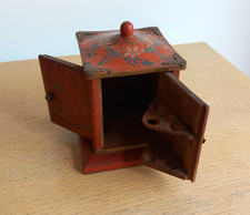 VINTAGE JAPANESE WOODEN LACQUER CIGARETTE BOX