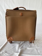 BRICS Italian Tan Leather Carry-On Suitcase Hand Luggage Bag