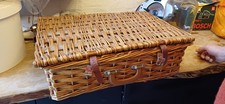 Vintage -  Wicker Picnic Hamper - including contents as photographed