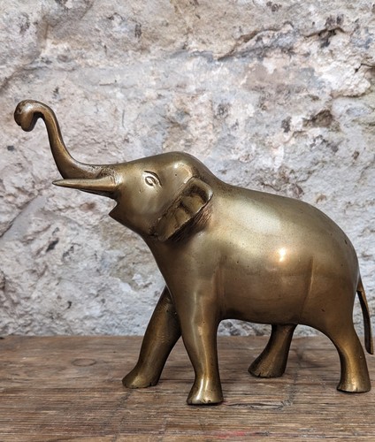 Vintage brass elephant trunk - brass,