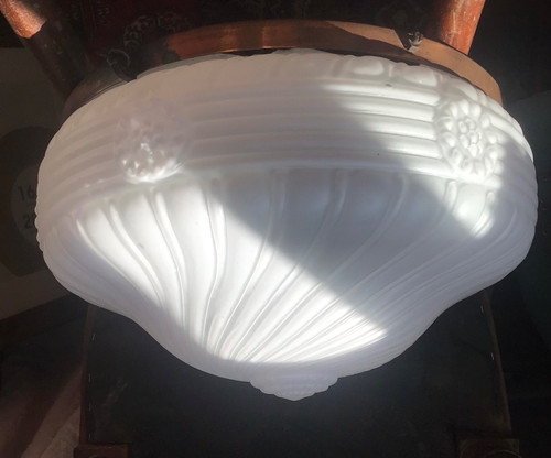 Opaline milk glass art deco - glass,