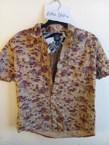 Beige volcom shirt features - beige,