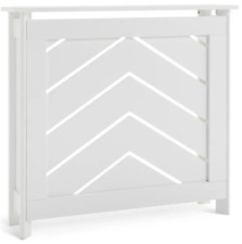 Habitat Chevron Mini Radiator Cover - White | Decorative Cover Wall Mounted