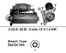 Genuine WAI Starter Motor for