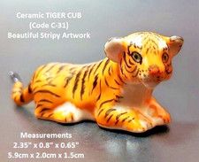 Miniature ceramic tiger cub - miniature,