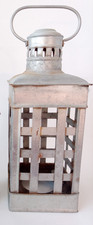 Vintage Primitive Metal Candle