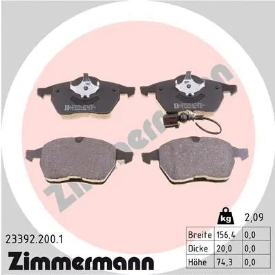 Front brake pad set disc - pad,