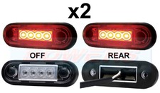 2x EASY FIT RED REAR LED
