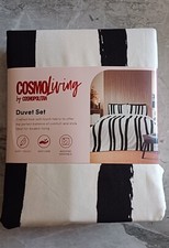 Unisex Adults Children Duvet Covers SET DOUBLE Crafted Black & white Stripes