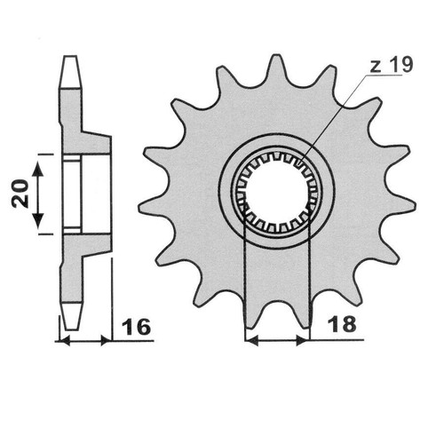 Trial 2140 z10 sprocket 10 - z10, z=10