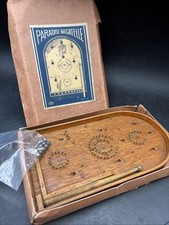 MINIATURE BAGATLLE TABLE PARADISE BRAND 8.5" Wooden Board Cue & Ballbearings