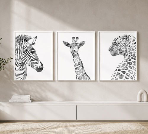 Black and white - white, savanna