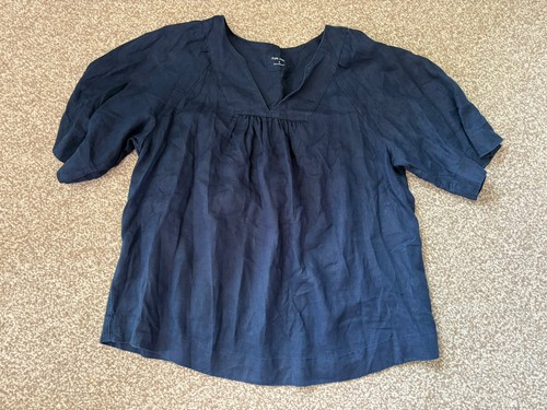 Navy blue 100 linen - m&s,