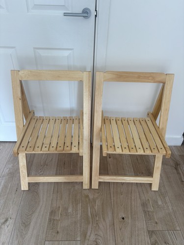 Pair wooden folding slatted - folding,
