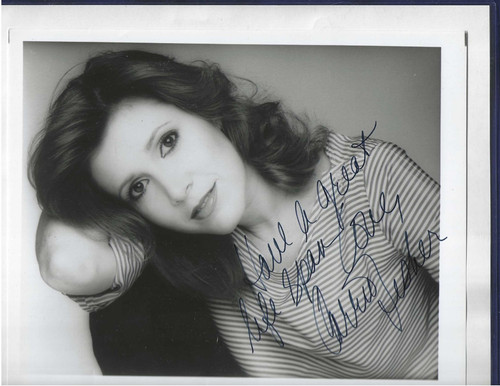 Carrie fisher autographed 8x10 - fisher,